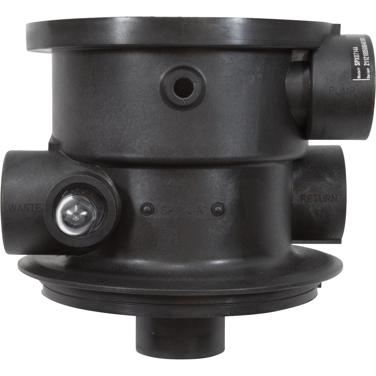 Body, Hayward SP0714T Vari-Flo Valve, with Sight Glass : SPX0714A