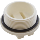 Plug, Praher ABS Side Mount Valves, 1-1/2"mpt, White : E-19-S1