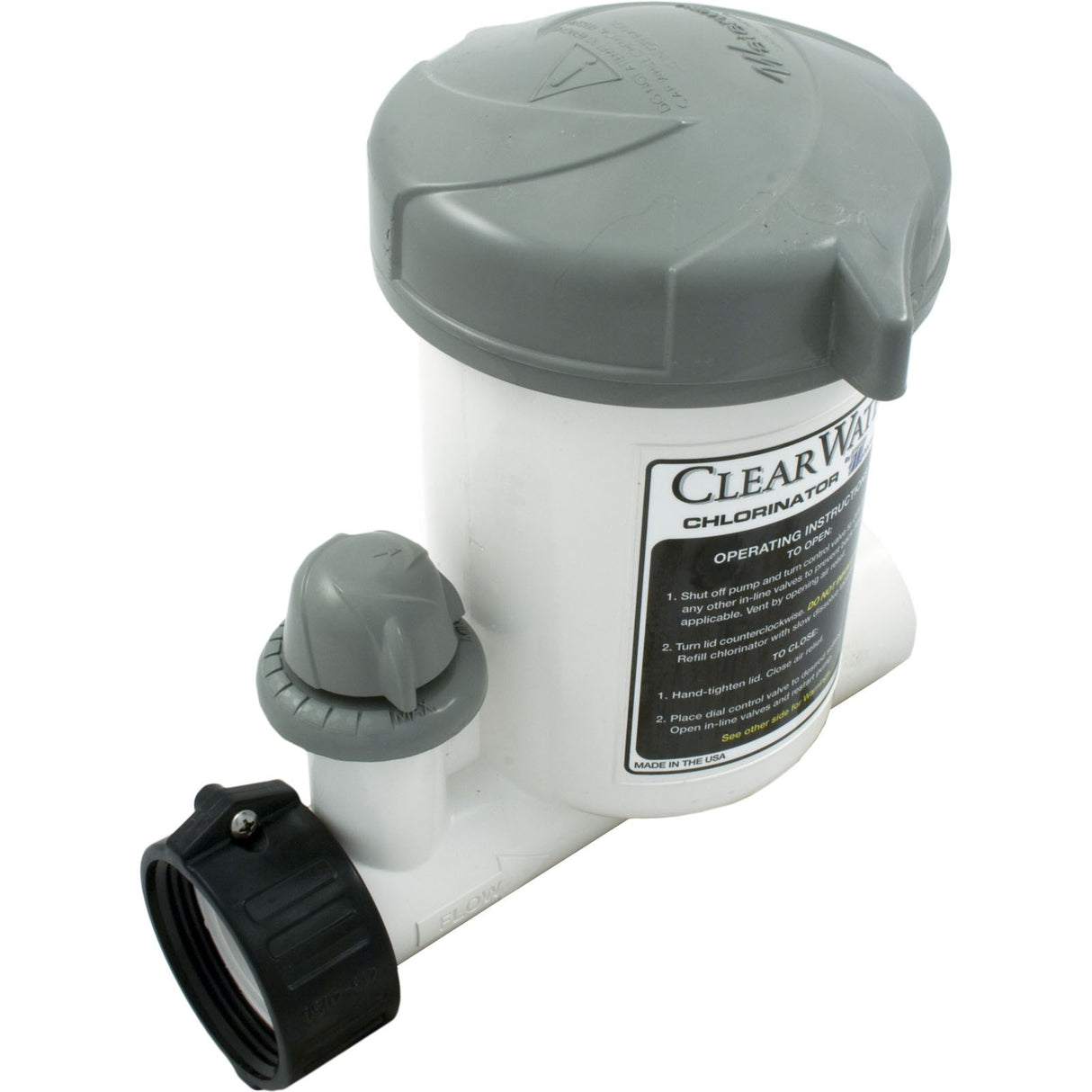 Tablet Feeder, Waterway, In-Line, Above Ground, White : CAG004-W