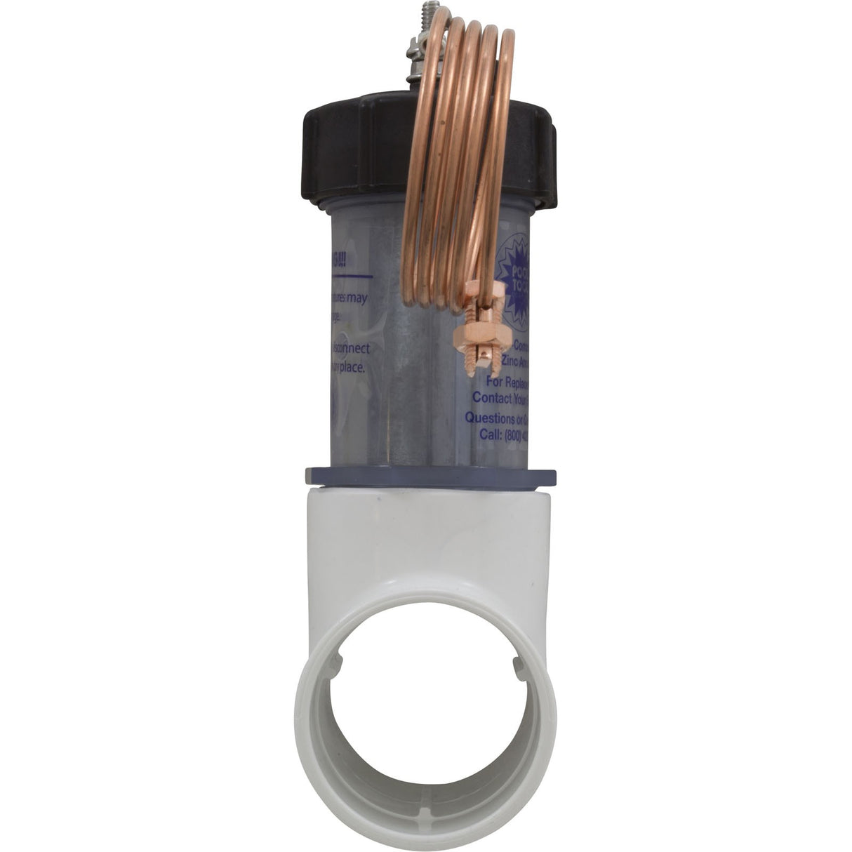 Zinc Anode, Pool Tool, 2" Slip x Slip, Inline : 104D