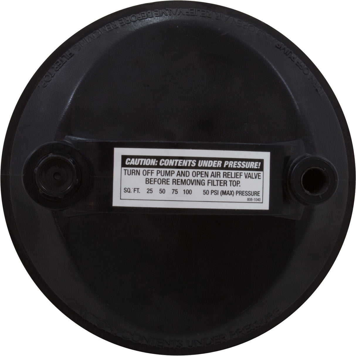Filter Lid, Top Load-W/Plug & O-Ring, Drilled : 550-5100D