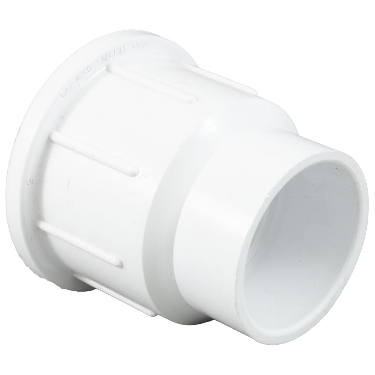 1-1/2" Suc Strght Nut, Adapter W/ Pipe Stops : 642-4130