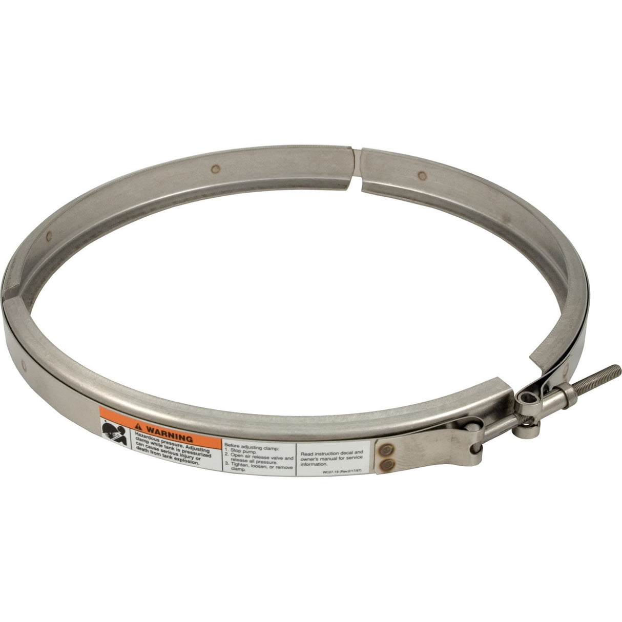 Clamp Ring, Pentair Sta-Rite PosiFloII, w/o Nut, Top/Middle : 25010-9101