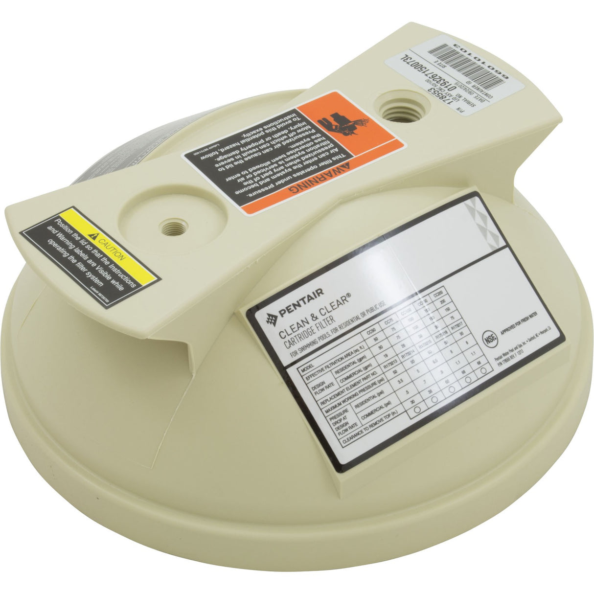 Tank Lid, Pentair American Products CLN/CLR 50/100, Almond : 178553