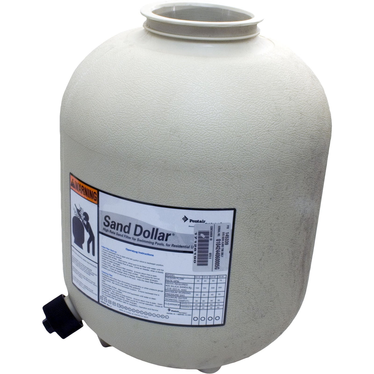 Tank Only, Pentair SD35, Almond : 145339