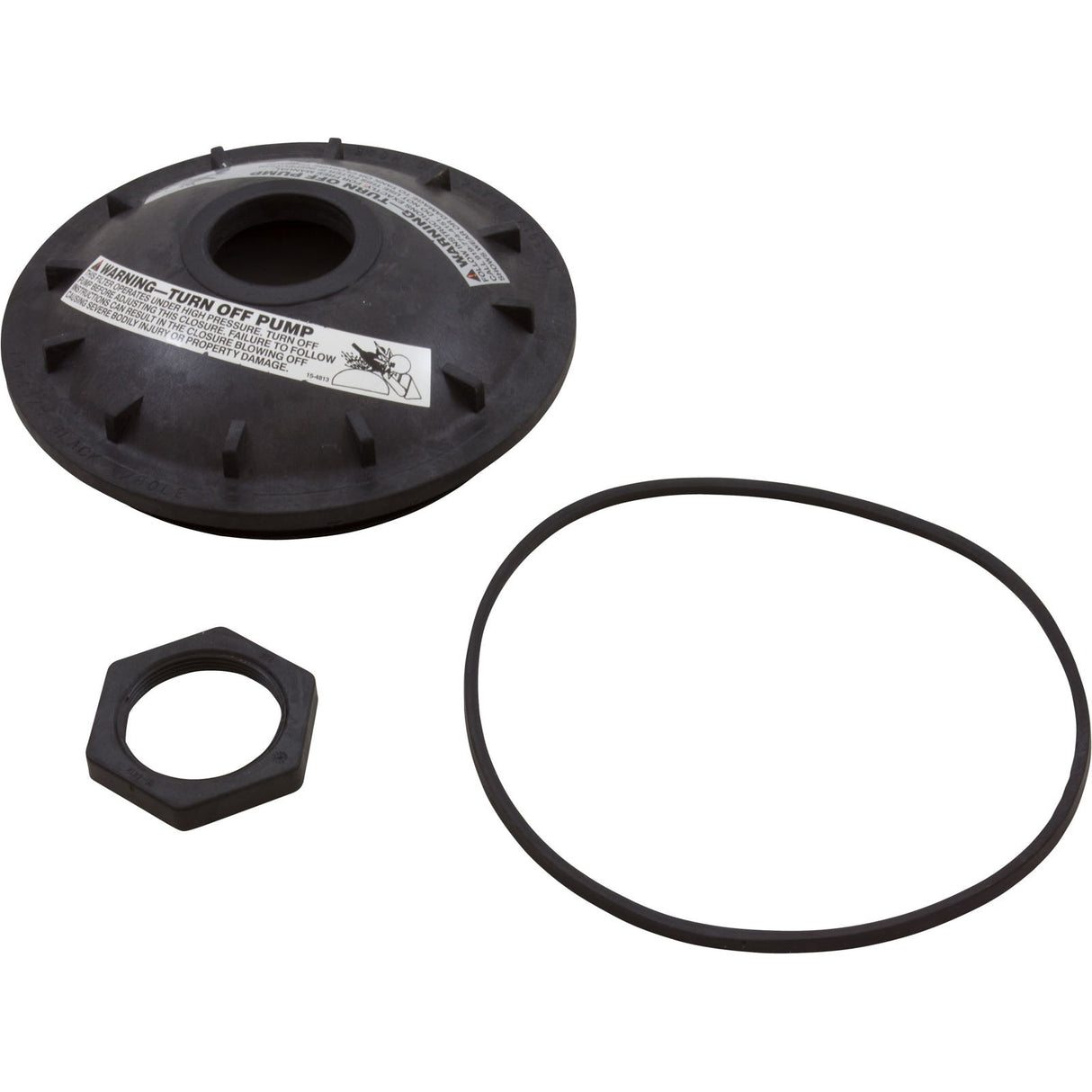 Tank Lid Kit, Pent Triton TR100C/TR140C, 8-1/2", Blk, Btr Thd : 154856