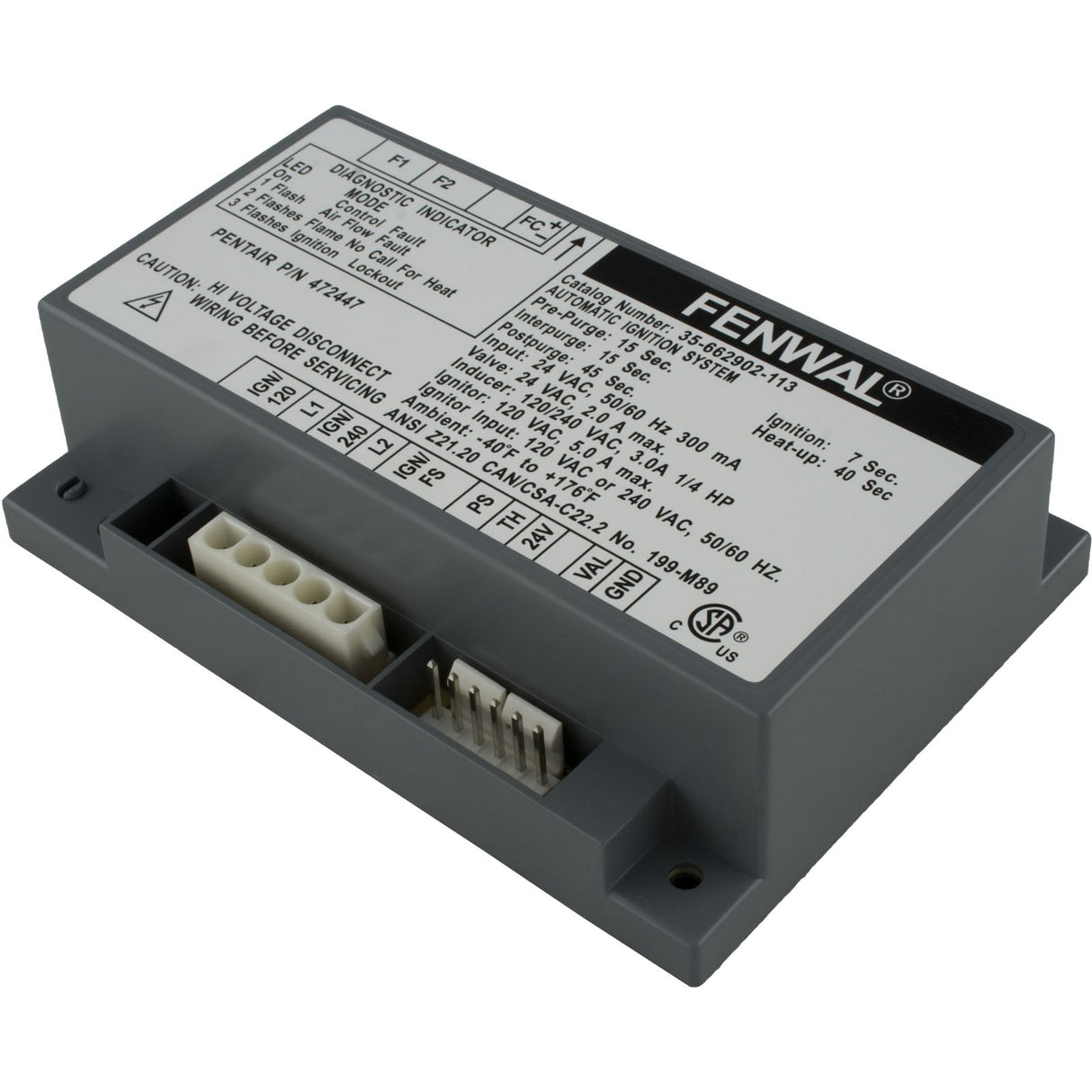 Ignition Control Module, Pentair Minimax NT, w/DDTC Control : 472447