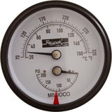 Temperature & Pressure Gauge Kit, Raypak Hydronic Heaters : 007399F