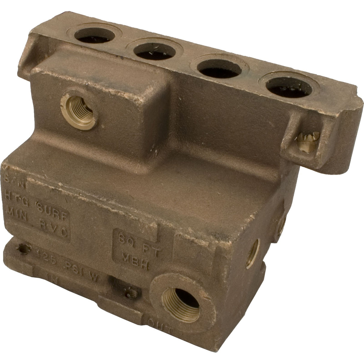 Inlet/Outlet Header, Raypak 155B/155C, Bronze : 004887F