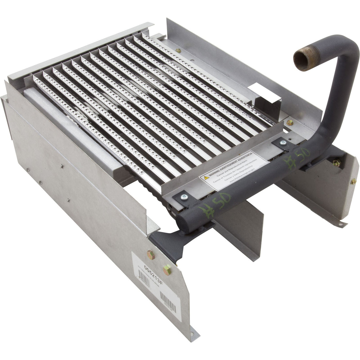 Burner Tray, Raypak Model R185, with Burner, Sea Level : 005213F