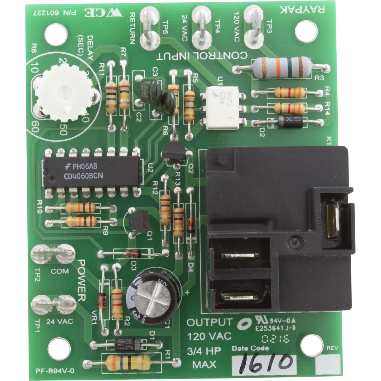 Power Vent PCB, Raypak Raytherm 514-824 : 005503F