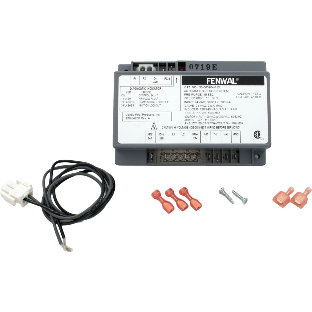 Ignition Control, Zodiac Laars HI-E2/LX-LT : R0202900