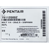 Bolt, Pentair Amerlite, 1/4-20 x 2.5-3/8, Pan Head, Washer : 79112000Z
