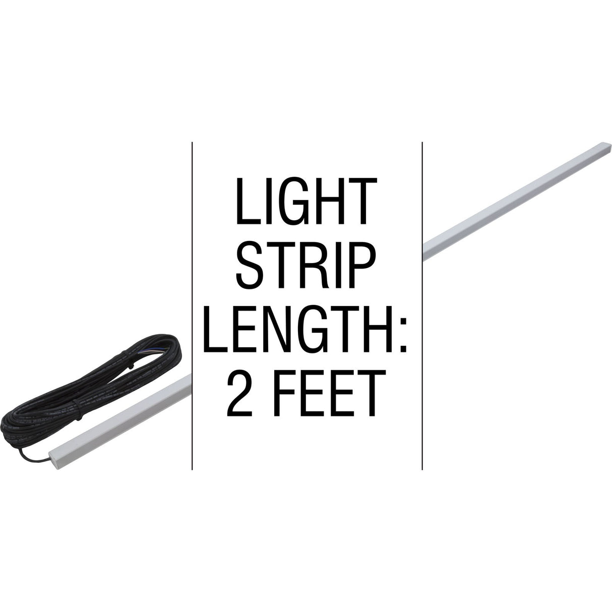 Light Strip, PAL LED, 2ft, w/Diffuser Lens, 65ft Cord : 42-PLOF-RGB-060