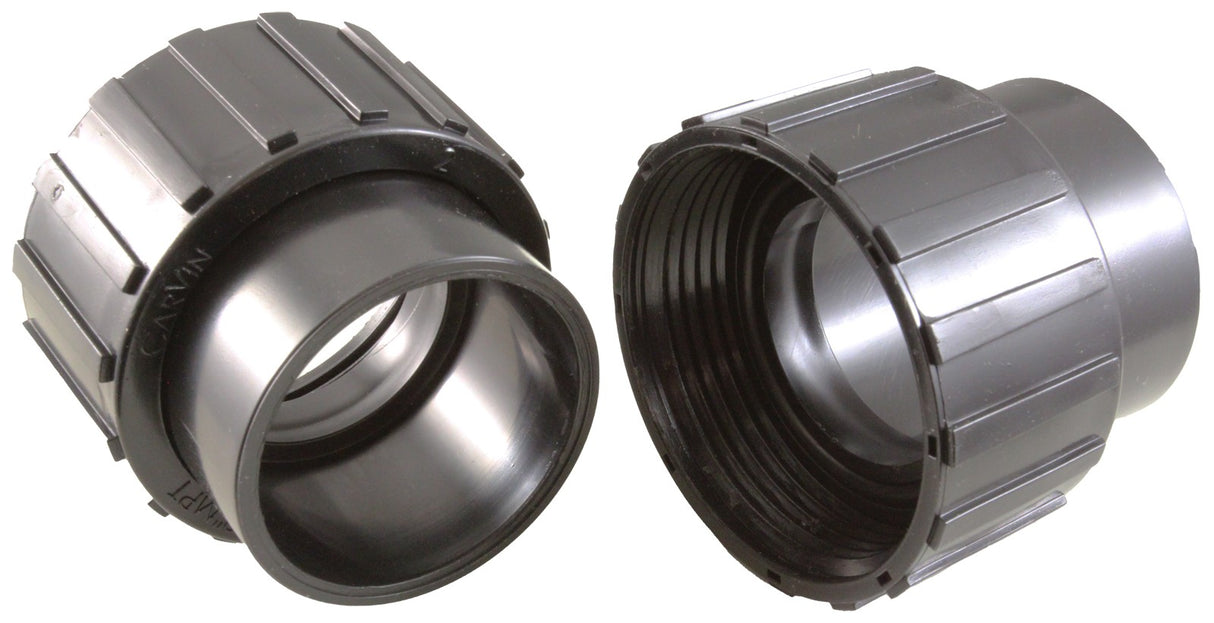 Pump Union, Qty 2, Carvin, 1-1/2"fbt x 1-1/2"s, Black : 31175608R2-BLK