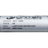 Heater Assy, Low Flow, United Spa Controls C5-L, 4kW : LFH