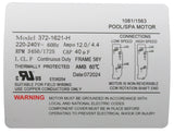 Pump, WW Executive, 4.0hp, 230V, 2-Spd, 56Fr, 2-1/2", 8ft Cord : ME-40226-25