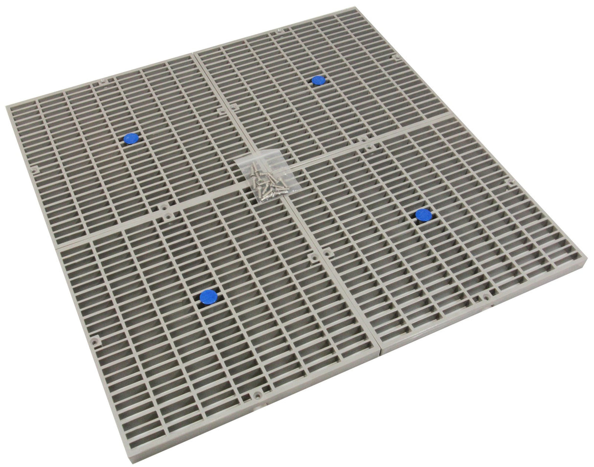 Drain Cover Only, Aquastar, Flat, 24" Square (4x12) , Lt Gry, VGB : 24NF103