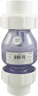 Check Valve, Flo Control, Spring, 1-1/2"s, 1/2 lb, True Union : 1700C15