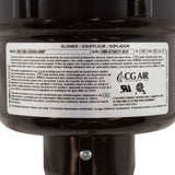 Blower, CG Air Millenium O, 230v, 6.0A, Heater, 3' AMP, w/Muffler : MO300-240/60A
