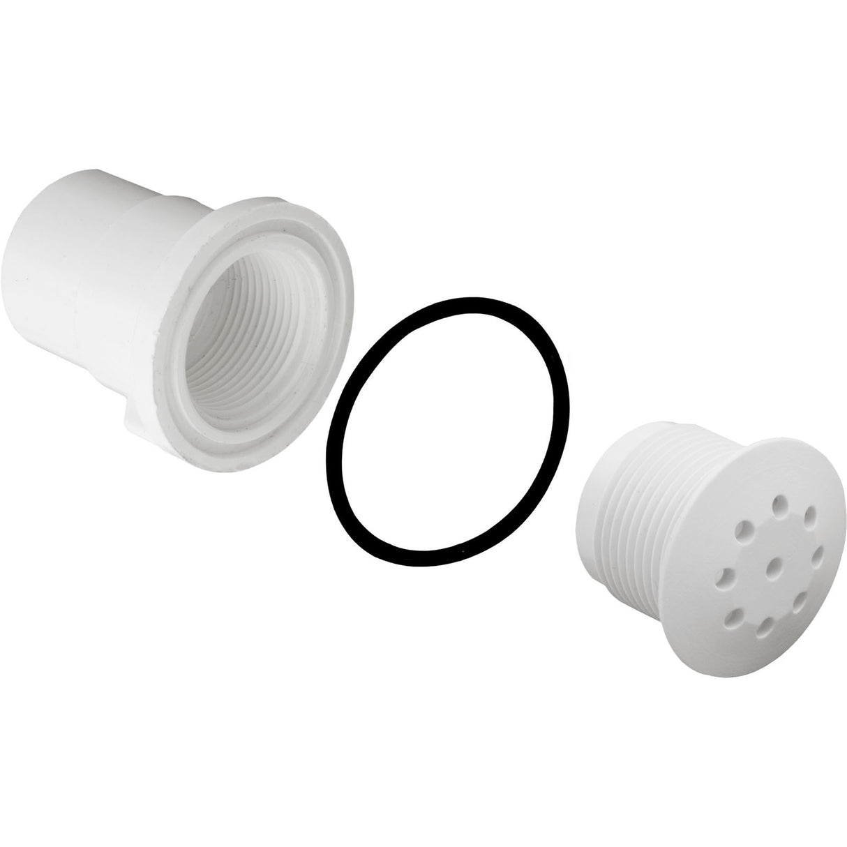 Air Injector, WW, Top Flo, 1"spg, Straight Body, White : 670-2330