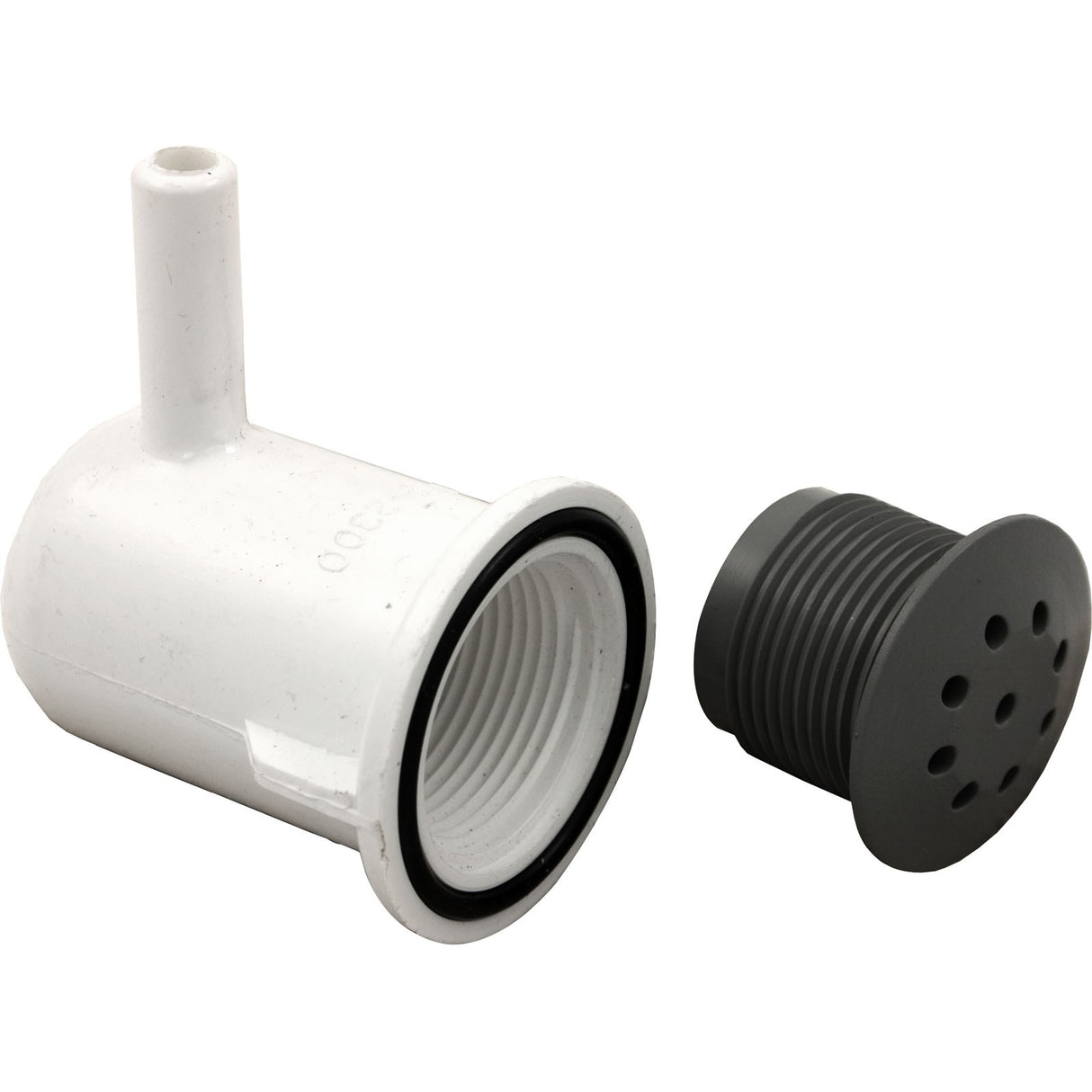 Air Injector, WW, Top Flo, 3/8"b, Elbow Style, Gray : 670-2307