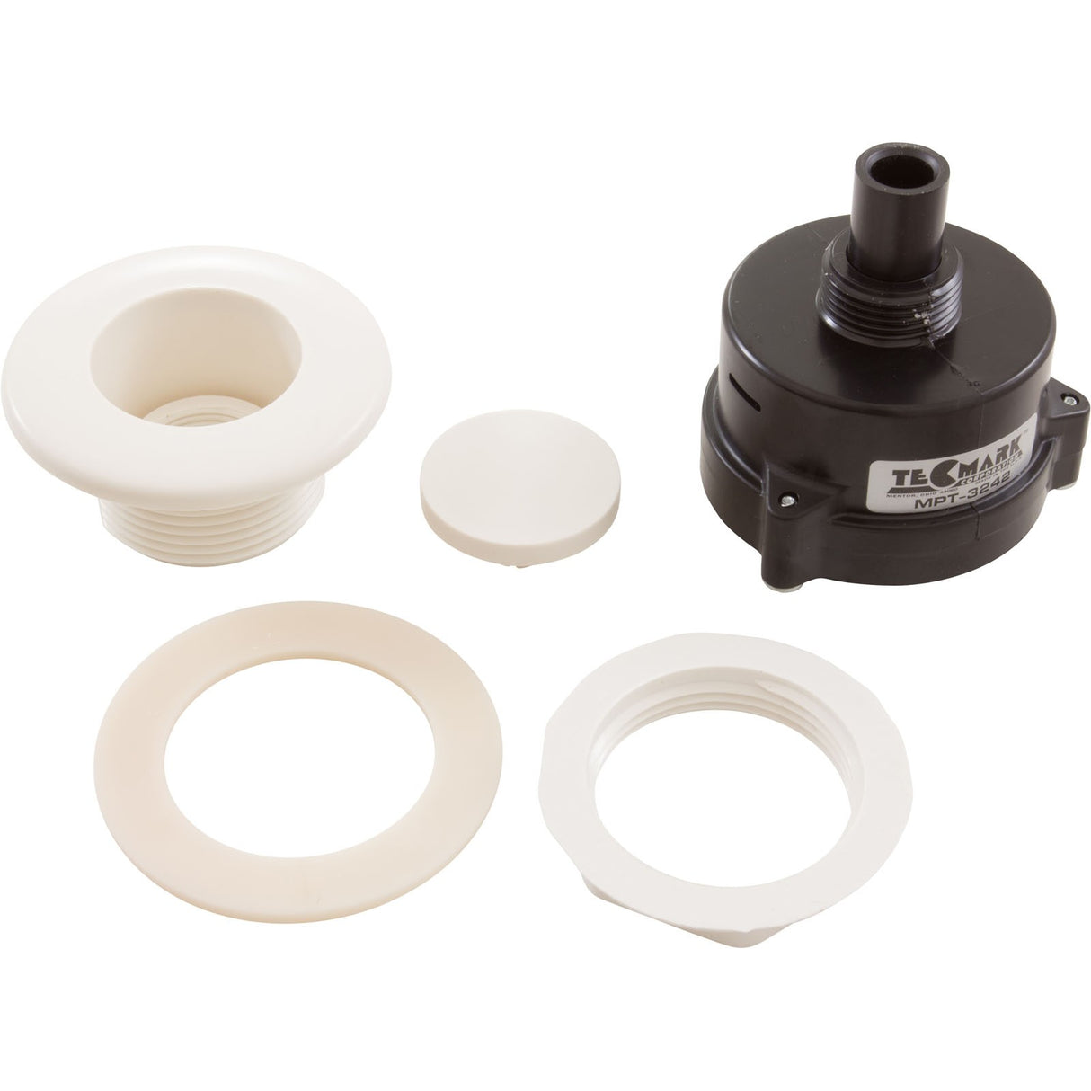 Air Button, TDI 3242, Flush, 1-5/8"hs, 2-9/16"fd, White : MPT-01010-3242