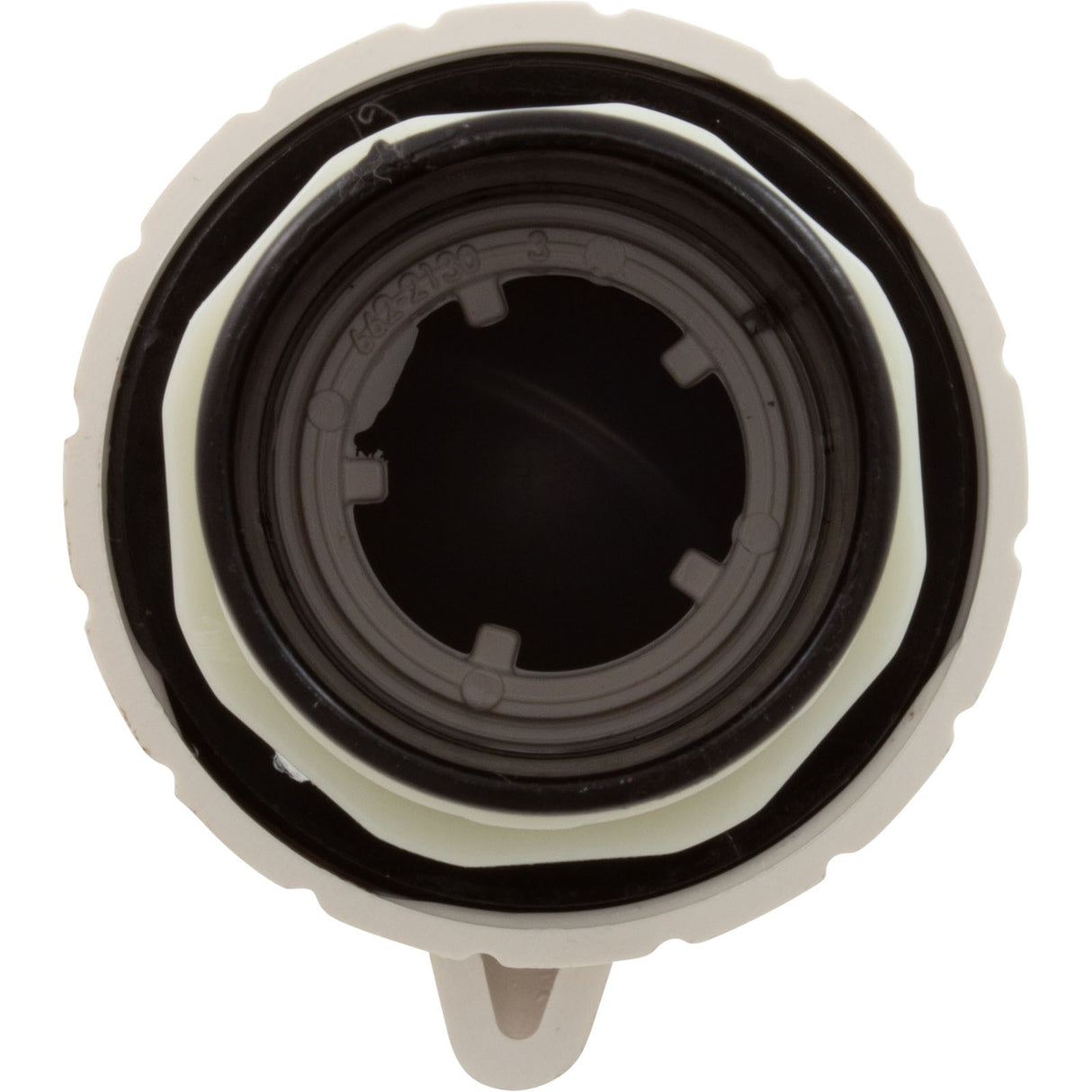 Air Ctrl, WW, 1 -5/8"hs, 2-3/4"fd, Notched, White, 1" : 660-3570