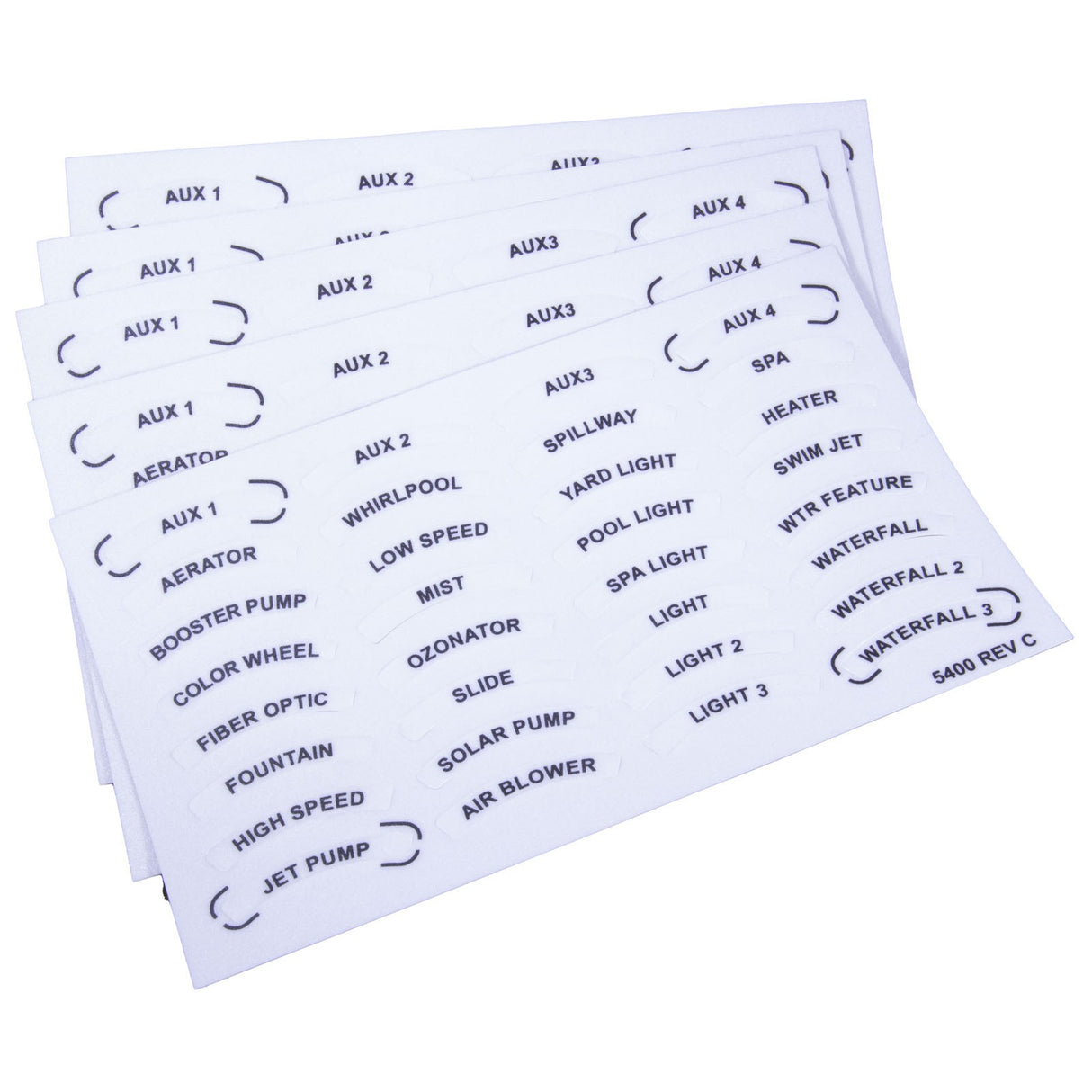 Decal Set, Zodiac, JPS, 4 Function Spa Side Remote : 5400+
