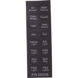 Label, Pentair EasyTouch/Compool QuickTouch I, Wireless : 520124