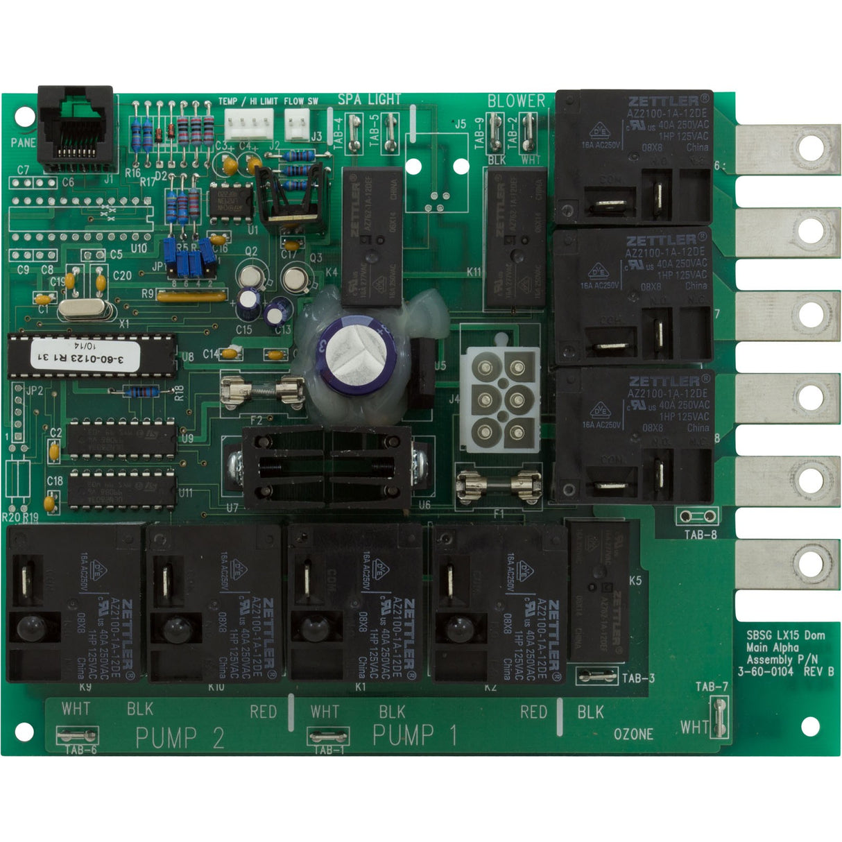 PCB, Spa Builders, LX-15, Rev. 1.31 : 3-60-0123