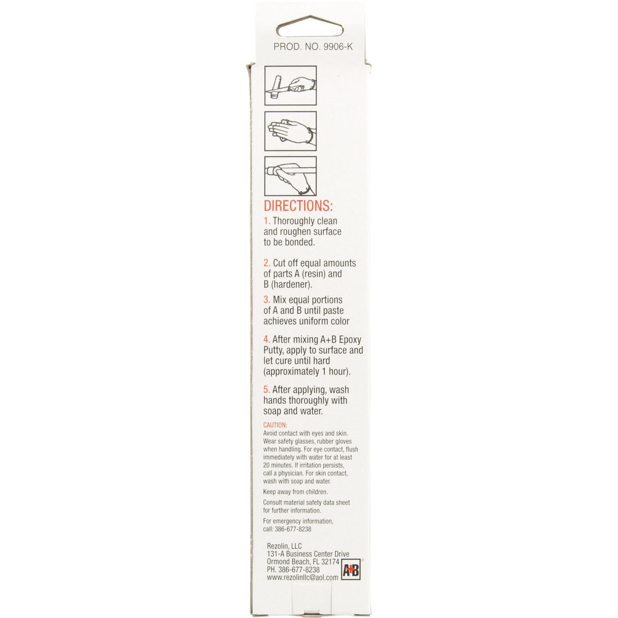 A+B Epoxy Putty, 14oz, White : 9904K