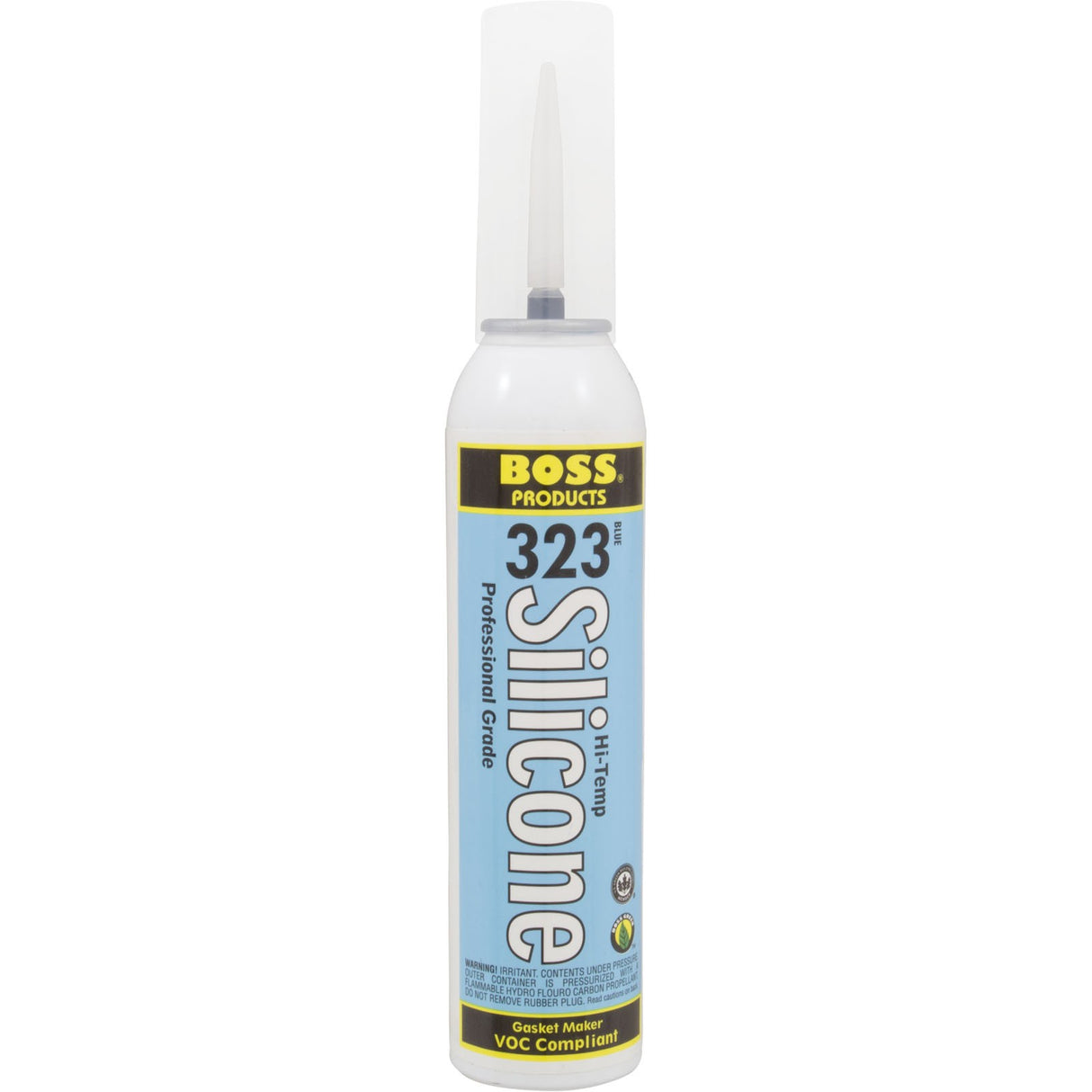 Silicone, Boss 323 Hi-Temp Gasket Maker, 8 oz. Can, Blue : 32308
