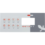 Overlay, Gecko TSC-8-GE1, 8 Button, P1, P2, Bl, Lt, Filter : 9916-100130