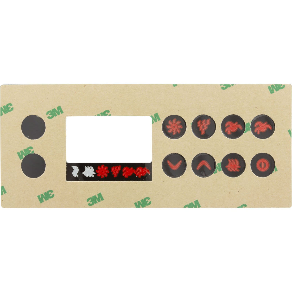 Overlay, Gecko TSC-8-GE1, 8 Button, P1, P2, Bl, Lt, Filter : 9916-100130