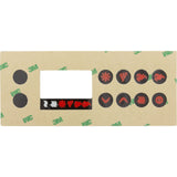 Overlay, Gecko TSC-8-GE1, 8 Button, P1, P2, Bl, Lt, Filter : 9916-100130