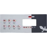 Overlay, Gecko TSC-8-GE2, 7-Button, P1, P2, Bl, Lt : 9916-100331