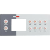 Overlay, Gecko TSC-4, 10 Button, P1 , P2 , Bl , Lt, Eco, Filt : 9916-100761