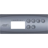 Overlay, HydroQuip, in.K35, 6 Button, P1, P2, Bl, Lt, wht/gry : 80-0237
