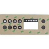 Overlay, HydroQuip, in.K35, 6 Button, P1, P2, Bl, Lt, wht/gry : 80-0237
