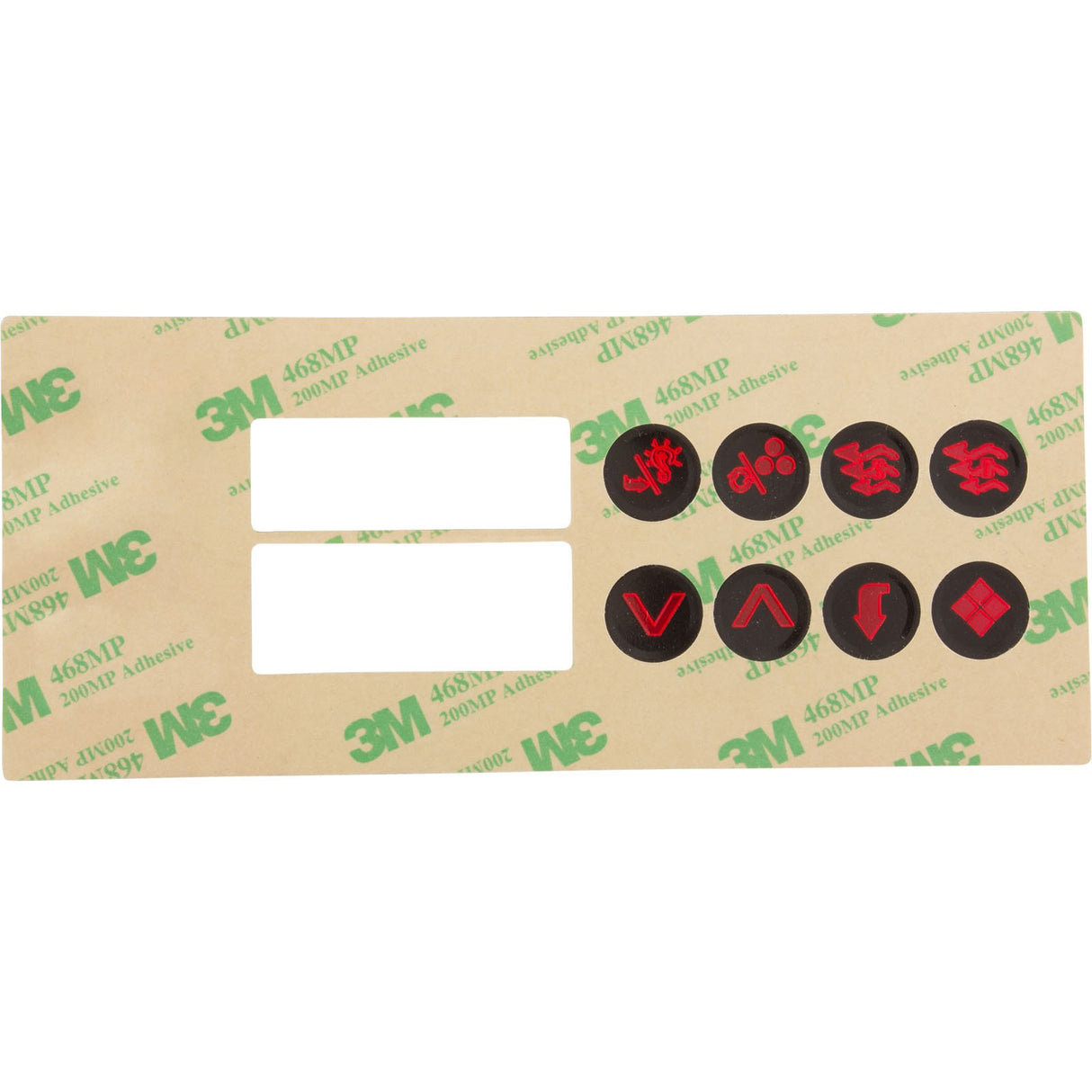 Overlay, HydroQuip HT2, 8 Button, Large Rec : 80-0211