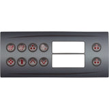 Overlay, HydroQuip HT2, 10 Button, Large Rec, wht/blk : 80-0211-10
