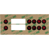 Overlay, HydroQuip HT2, 10 Button, Large Rec, wht/blk : 80-0211-10