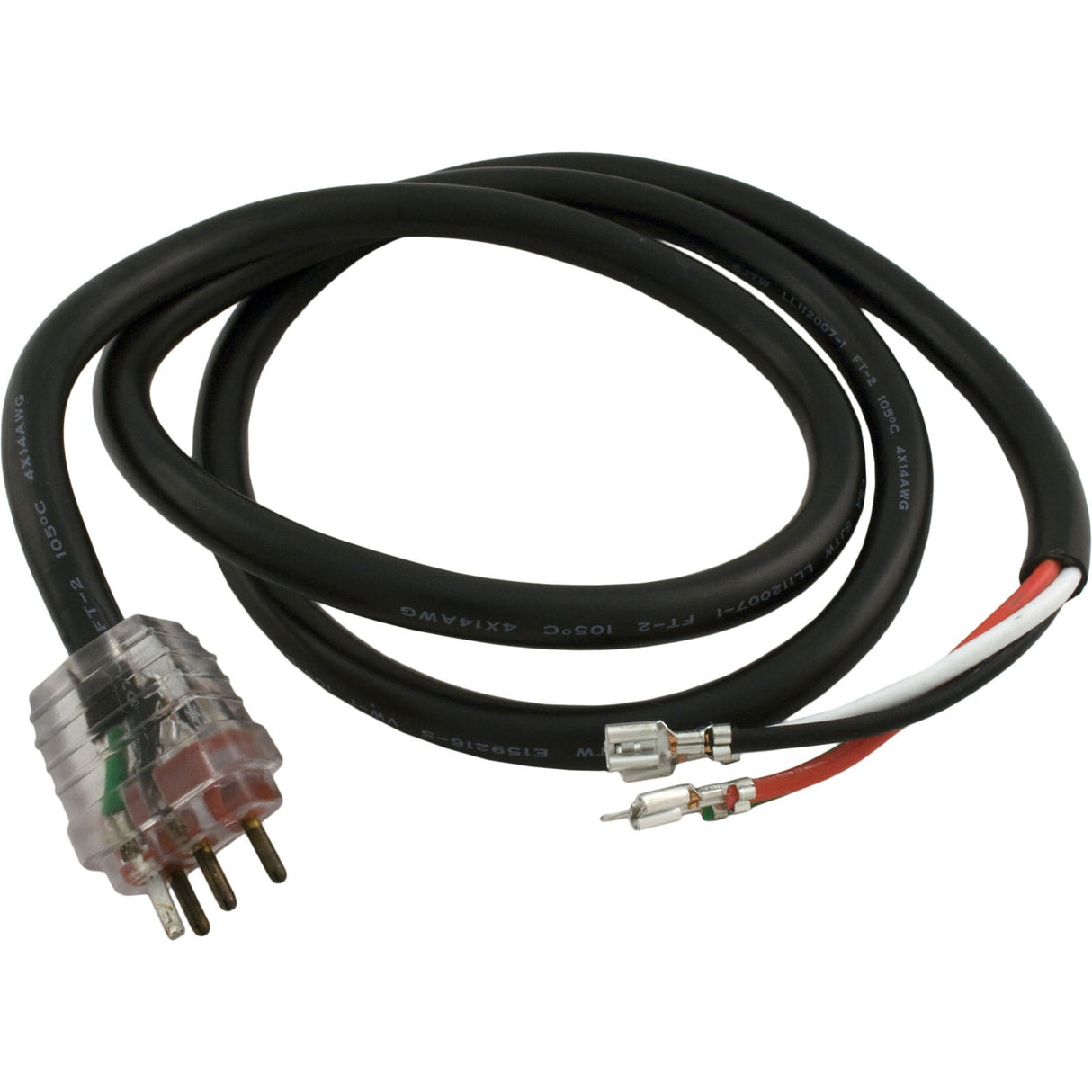 Cord, H-Q, P2, 2-Spd, Molded/Lit, 48", 115v/230v, 15A, Brown : 30-0230-48-K