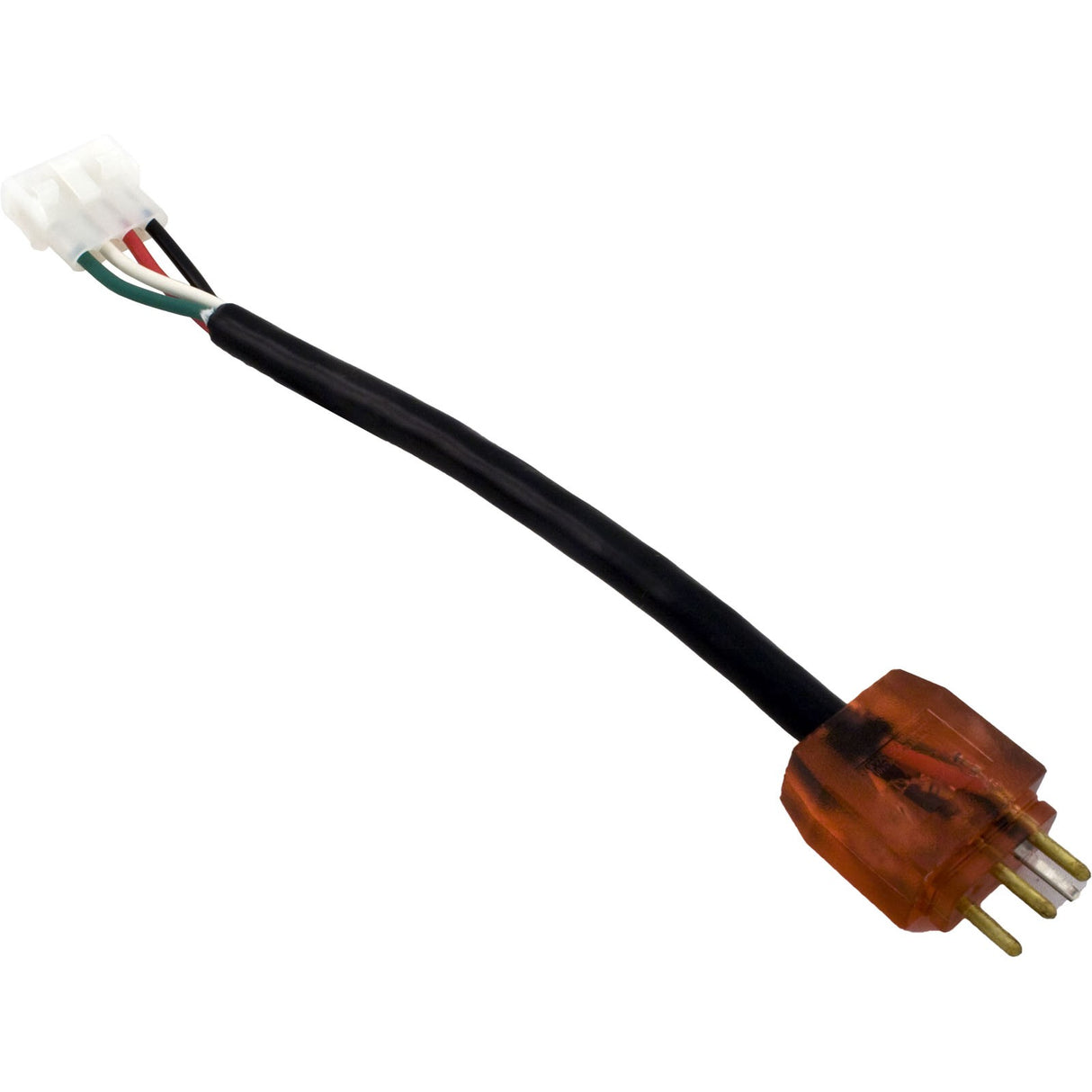 Adpt Cord, H-Q, P1/2-spd, Molded/AMP, Univ, 6", 115v/230v, 15A, Red : 30-1220-L6
