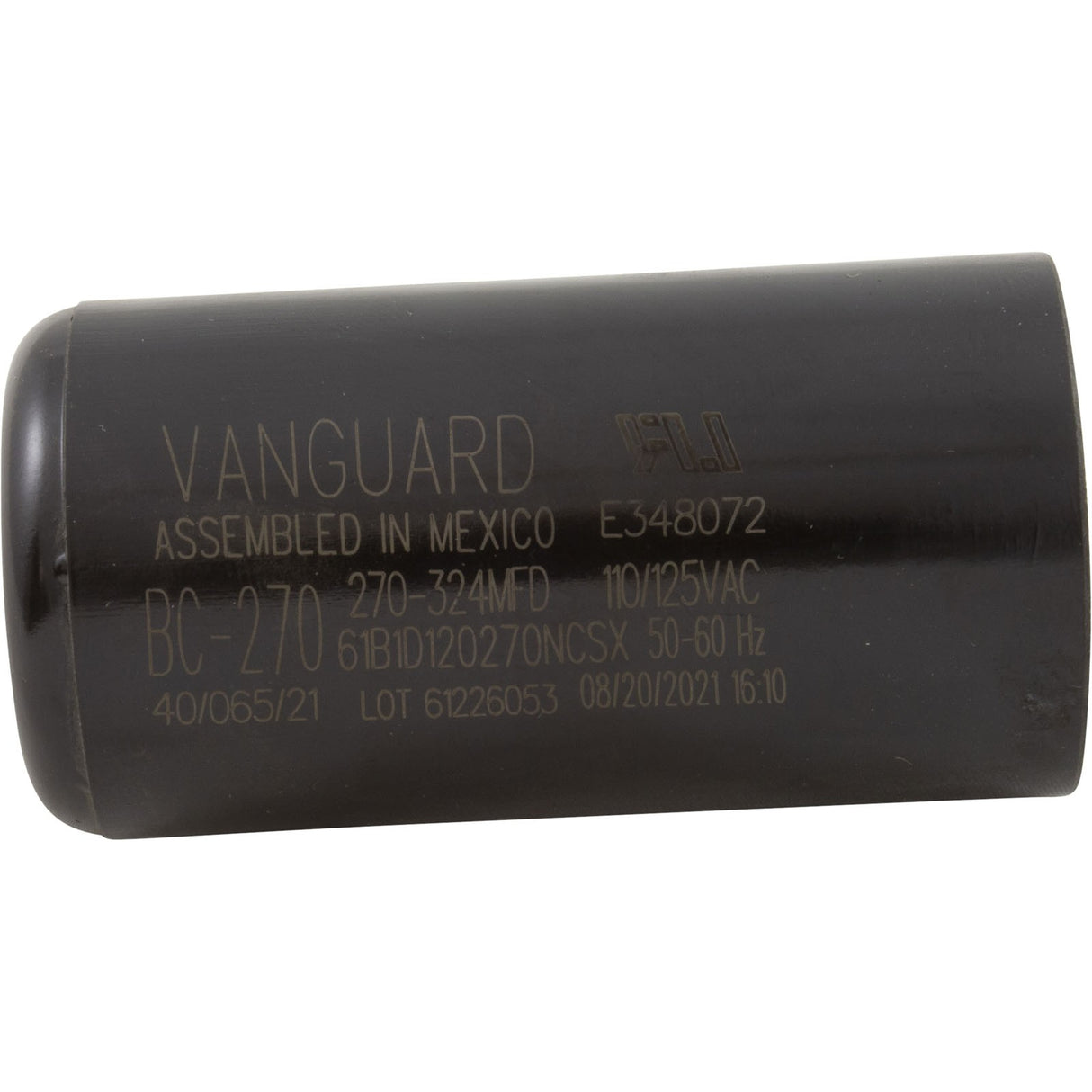 Start Capacitor, 270-324 MFD, 115v, 1-7/16" x 2-3/4" : BC-270