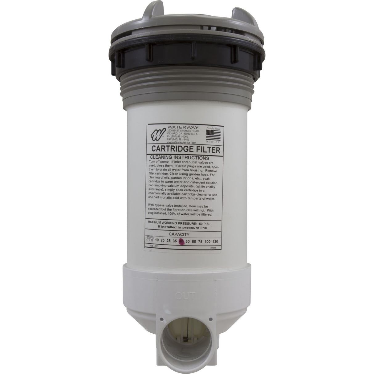 Skim Filter Complete, WW DynaFlo Lo-Profile, 40sqft, Gray : 510-6547