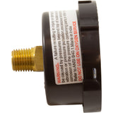 Pressure Gauge, Pentair, 1/4"mpt, 0-60psi, Back Mount : 190059Z