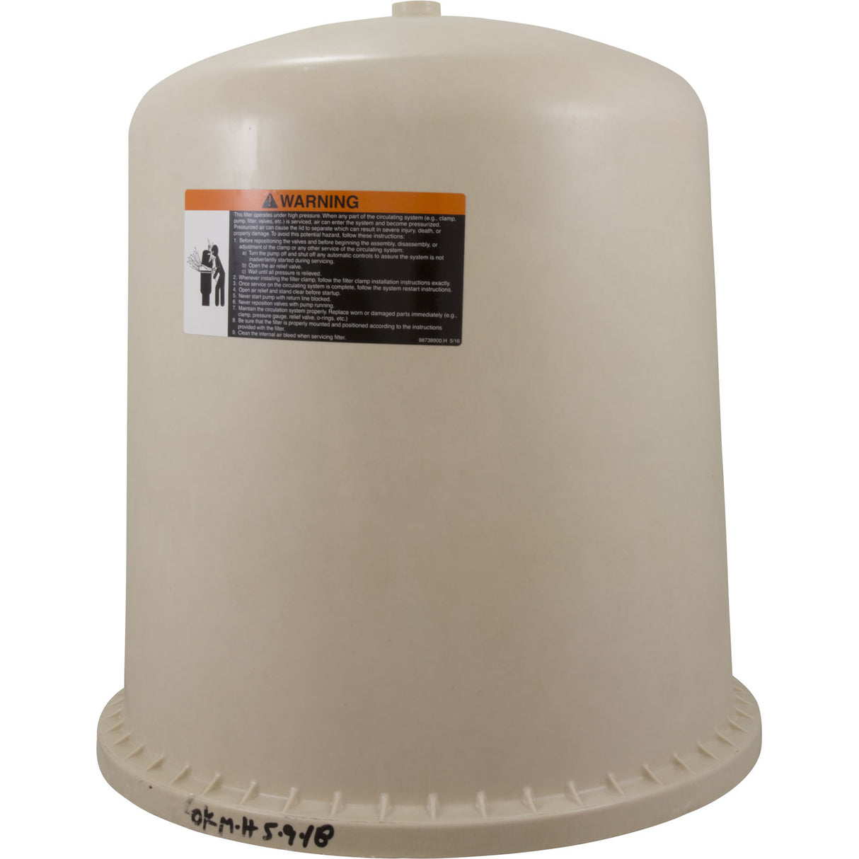 Tank Lid, Pentair Purex CFM/SMBW-4060 : 197137 - Purex/Pentair - 197137 - PartsForSpas.com