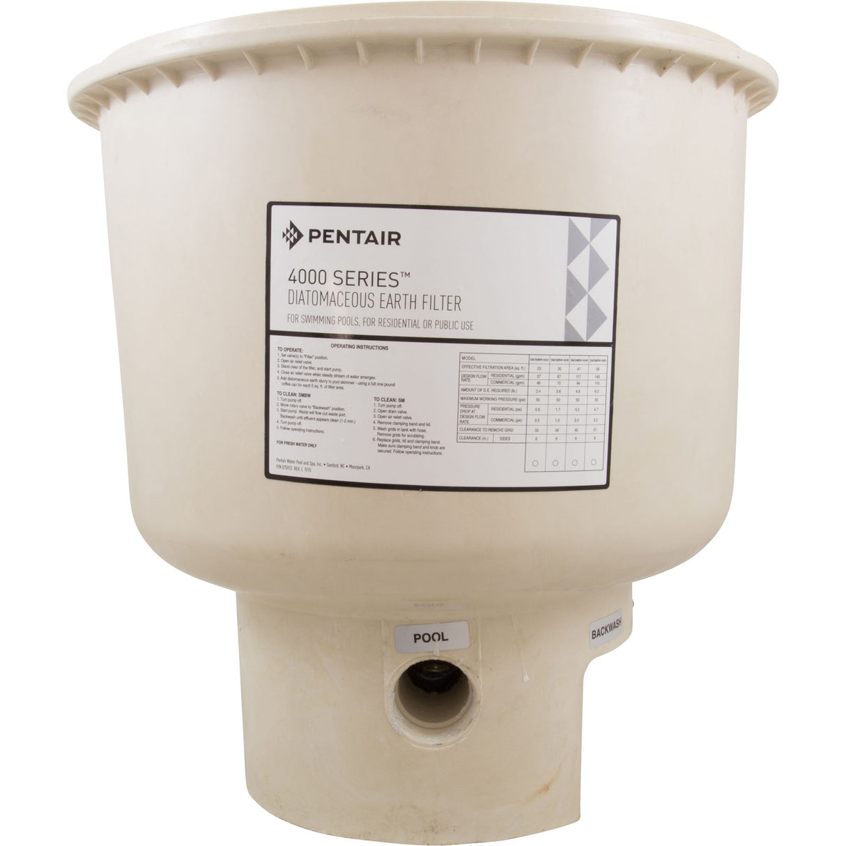 Tank Body, Pentair Purex SMBW : 197130 - Purex/Pentair - 197130 - PartsForSpas.com